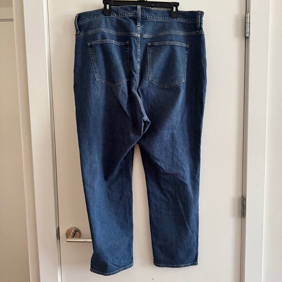 J.Crew Classic Straight Jeans Denim Blue Mid-Rise Button Zip Pocket Sz 35 - Picture 4 of 6